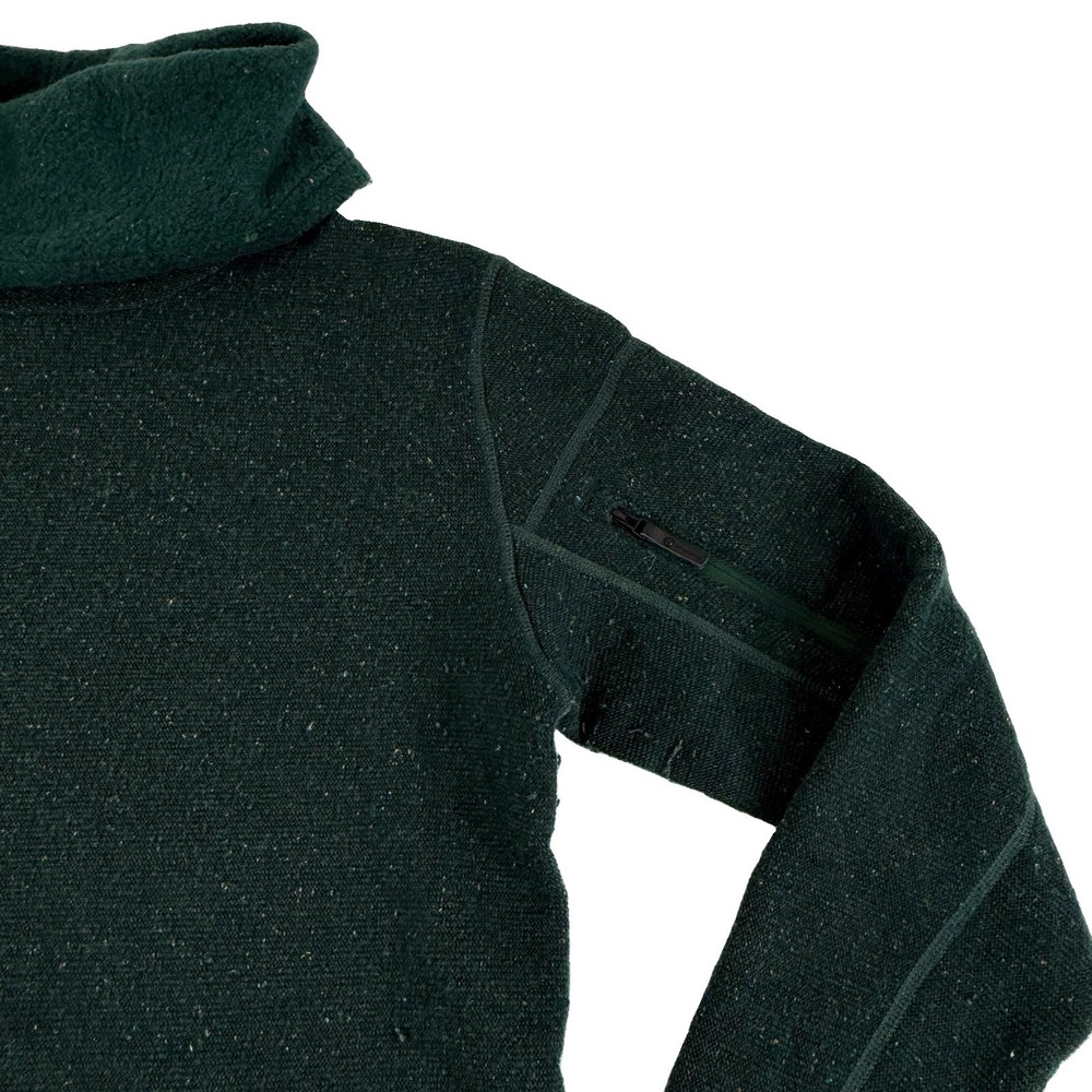 Smartwool Hudson Trail Pullover Fleece Cowl Neck Sweater Green Women's XL NWOT - Picture 3 of 12